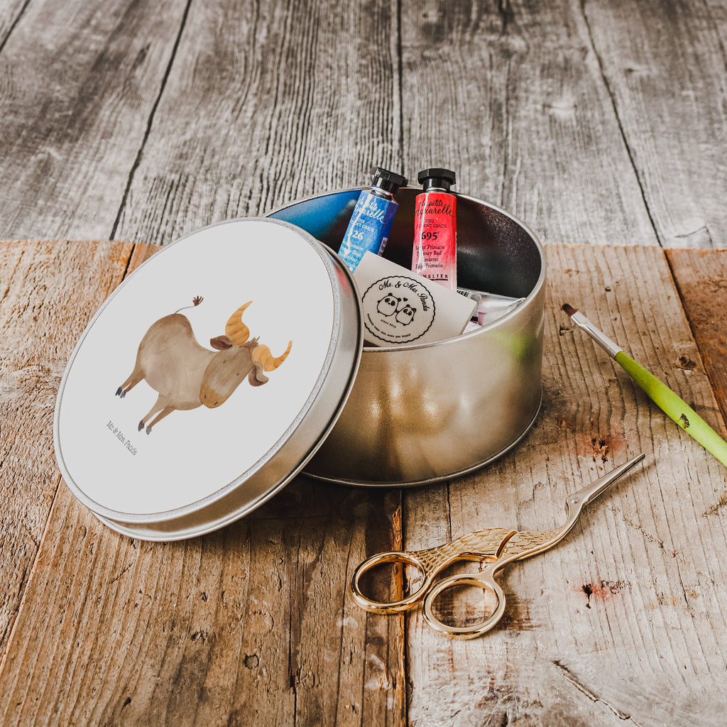 Blechdose rund Sternzeichen Stier Metalldose, Keksdose, Dose, Vorratsdose, Geschenkbox, Tierkreiszeichen, Sternzeichen, Horoskop, Astrologie, Aszendent, Stier, Stier Geschenk, Stier Sternzeichen, Geschenk Mai, Geschenk April, Geburtstag Mai, Geburtstag April, Rind, Ochse