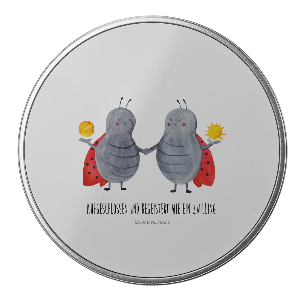 Blechdose rund Sternzeichen Zwilling Metalldose, Keksdose, Dose, Vorratsdose, Geschenkbox, Tierkreiszeichen, Sternzeichen, Horoskop, Astrologie, Aszendent, Zwillinge, Zwilling Geschenk, Zwilling Sternzeichen, Geburtstag Mai, Geschenk Mai, Geschenk Juni, Marienkäfer, Glückskäfer, Zwillingsbruder, Zwillingsschwester