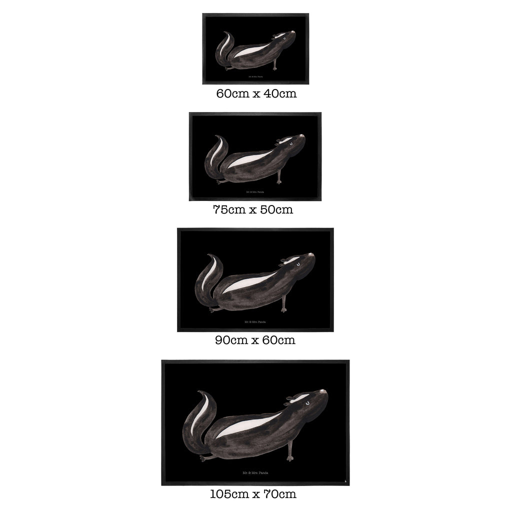 Fußmatte Stinktier Yoga Stinktier, Skunk, Wildtier, Raubtier, Stinker, Stinki, Yoga, Namaste, Lebe, Liebe, Lache Türvorleger, Schmutzmatte, Fußabtreter, Matte, Schmutzfänger, Fußabstreifer, Schmutzfangmatte, Türmatte, Motivfußmatte,  Haustürmatte, Vorleger  Stinktier, Skunk