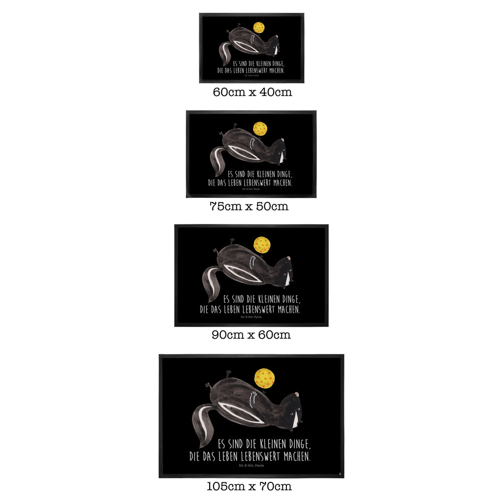 Fußmatte Stinktier Ball Stinktier, Skunk, Wildtier, Raubtier, Stinker, Stinki, verspielt, Weisheit,  Türvorleger, Schmutzmatte, Fußabtreter, Matte, Schmutzfänger, Fußabstreifer, Schmutzfangmatte, Türmatte, Motivfußmatte,  Haustürmatte, Vorleger  Stinktier, Skunk