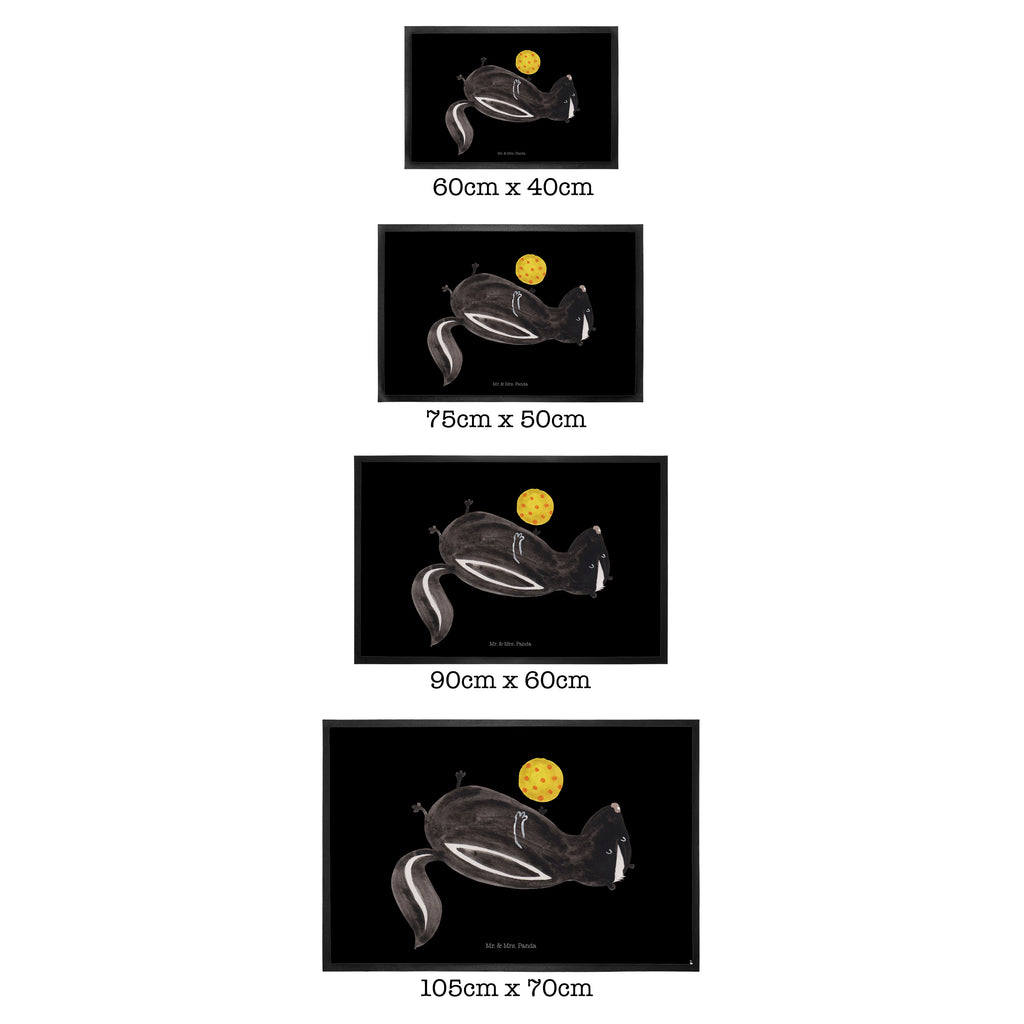 Fußmatte Stinktier Ball Stinktier, Skunk, Wildtier, Raubtier, Stinker, Stinki, verspielt, Weisheit,  Türvorleger, Schmutzmatte, Fußabtreter, Matte, Schmutzfänger, Fußabstreifer, Schmutzfangmatte, Türmatte, Motivfußmatte,  Haustürmatte, Vorleger  Stinktier, Skunk