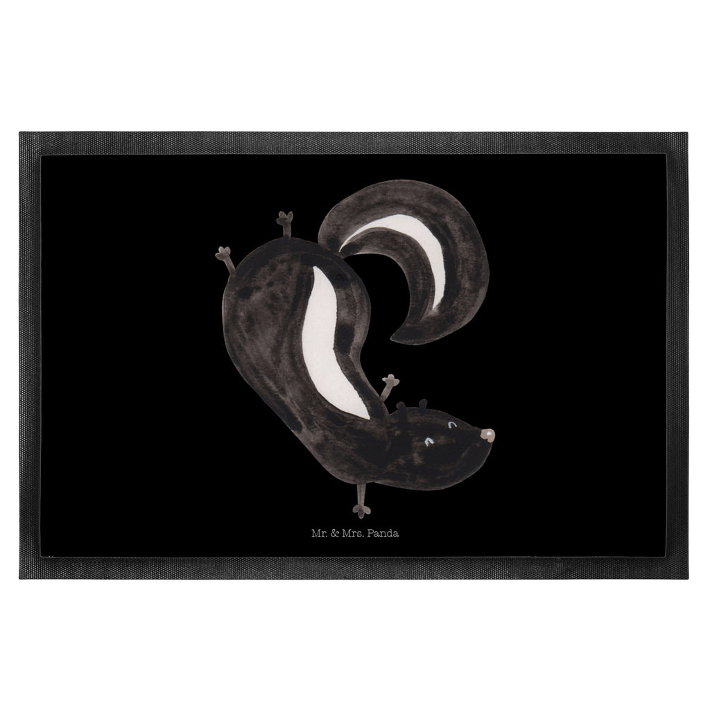 Fußmatte Stinktier Handstand Stinktier, Skunk, Wildtier, Raubtier, Stinker, Stinki, Spielplatz, verpielt, Kind,  Türvorleger, Schmutzmatte, Fußabtreter, Matte, Schmutzfänger, Fußabstreifer, Schmutzfangmatte, Türmatte, Motivfußmatte,  Haustürmatte, Vorleger  Stinktier, Skunk