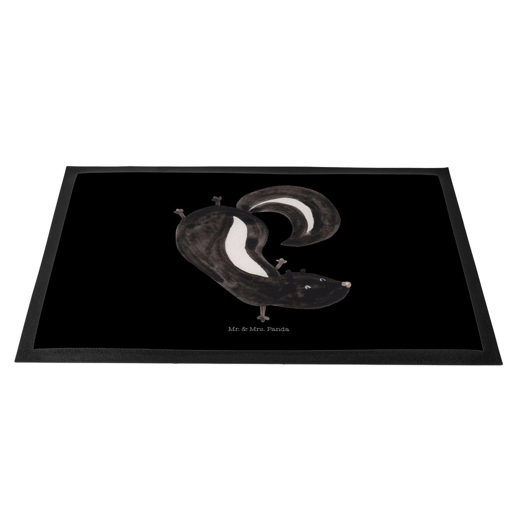 Fußmatte Stinktier Handstand Stinktier, Skunk, Wildtier, Raubtier, Stinker, Stinki, Spielplatz, verpielt, Kind,  Türvorleger, Schmutzmatte, Fußabtreter, Matte, Schmutzfänger, Fußabstreifer, Schmutzfangmatte, Türmatte, Motivfußmatte,  Haustürmatte, Vorleger  Stinktier, Skunk