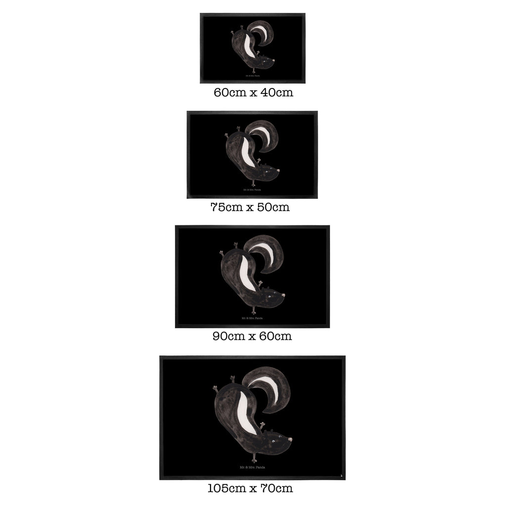 Fußmatte Stinktier Handstand Stinktier, Skunk, Wildtier, Raubtier, Stinker, Stinki, Spielplatz, verpielt, Kind,  Türvorleger, Schmutzmatte, Fußabtreter, Matte, Schmutzfänger, Fußabstreifer, Schmutzfangmatte, Türmatte, Motivfußmatte,  Haustürmatte, Vorleger  Stinktier, Skunk