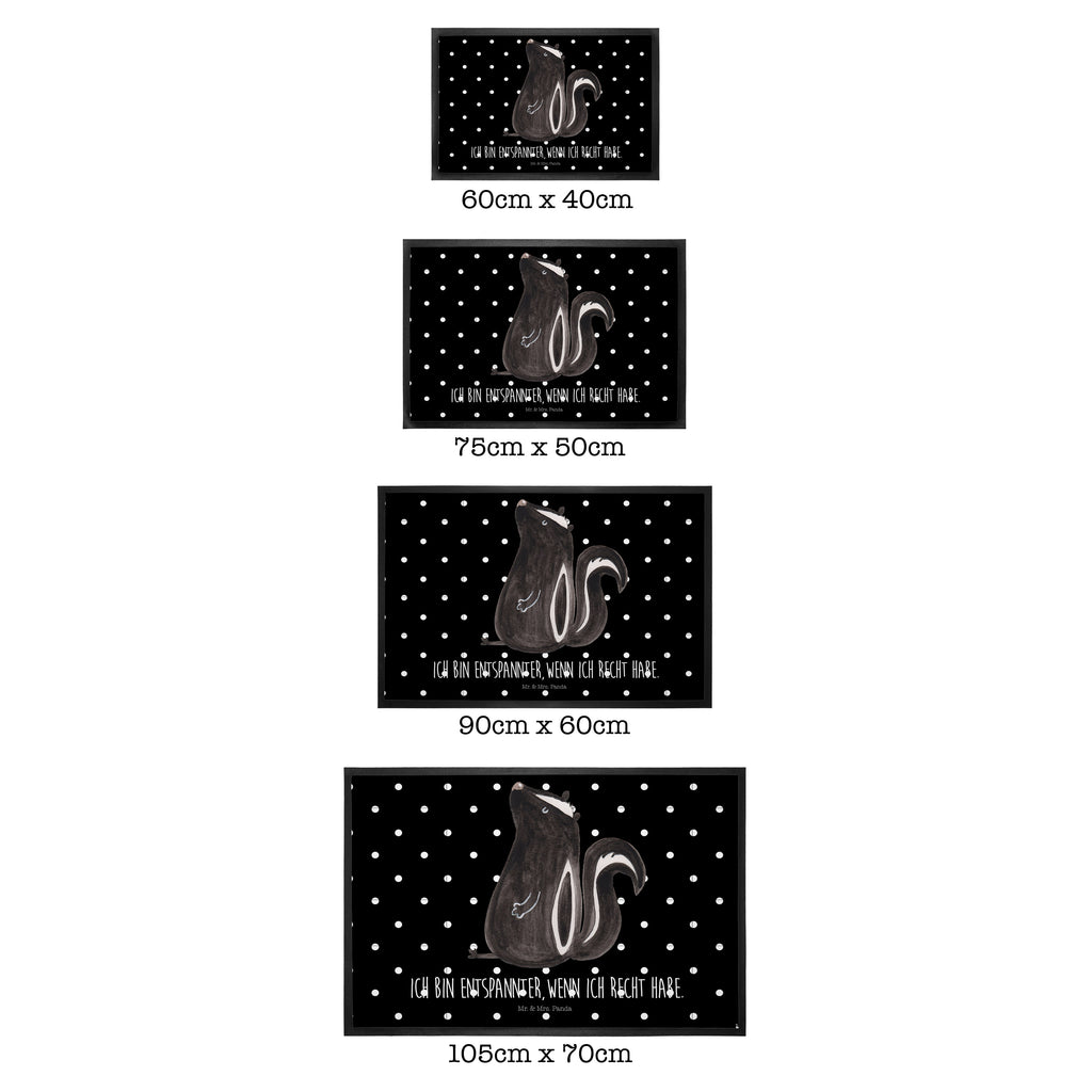 Fußmatte Stinktier sitzend Stinktier, Skunk, Wildtier, Raubtier, Stinker, Stinki, Spruch, Büro, Recht, Besserwisser, Türvorleger, Schmutzmatte, Fußabtreter, Matte, Schmutzfänger, Fußabstreifer, Schmutzfangmatte, Türmatte, Motivfußmatte,  Haustürmatte, Vorleger  Stinktier, Skunk