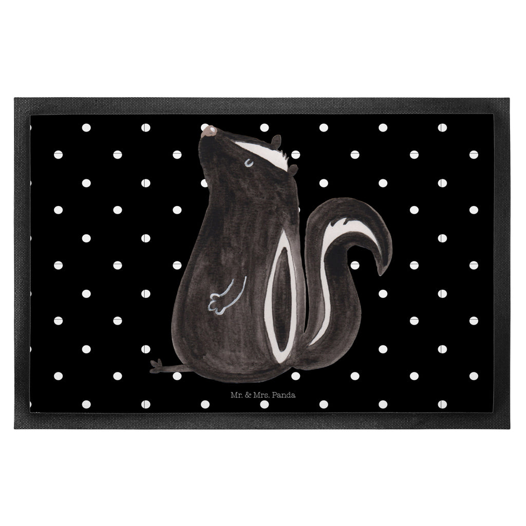 Fußmatte Stinktier sitzend Stinktier, Skunk, Wildtier, Raubtier, Stinker, Stinki, Spruch, Büro, Recht, Besserwisser, Türvorleger, Schmutzmatte, Fußabtreter, Matte, Schmutzfänger, Fußabstreifer, Schmutzfangmatte, Türmatte, Motivfußmatte,  Haustürmatte, Vorleger  Stinktier, Skunk