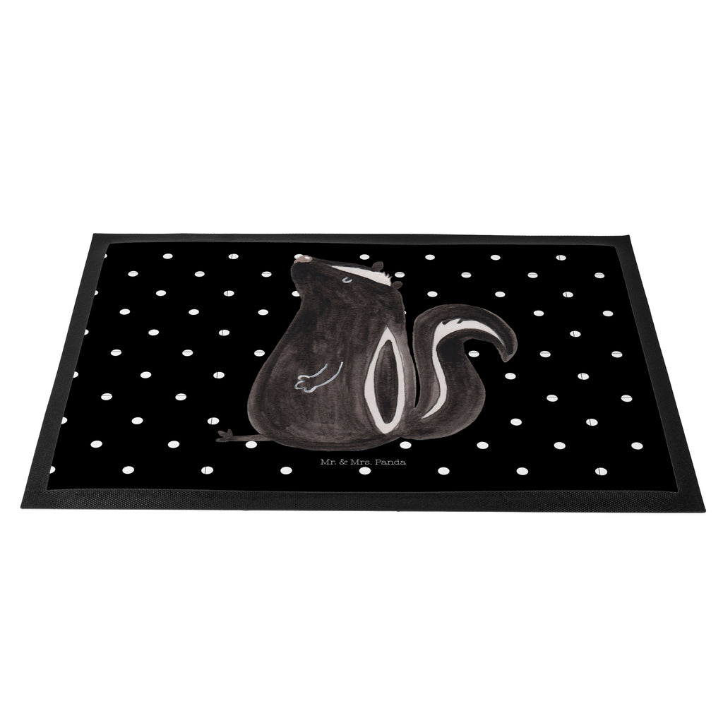 Fußmatte Stinktier sitzend Stinktier, Skunk, Wildtier, Raubtier, Stinker, Stinki, Spruch, Büro, Recht, Besserwisser, Türvorleger, Schmutzmatte, Fußabtreter, Matte, Schmutzfänger, Fußabstreifer, Schmutzfangmatte, Türmatte, Motivfußmatte,  Haustürmatte, Vorleger  Stinktier, Skunk