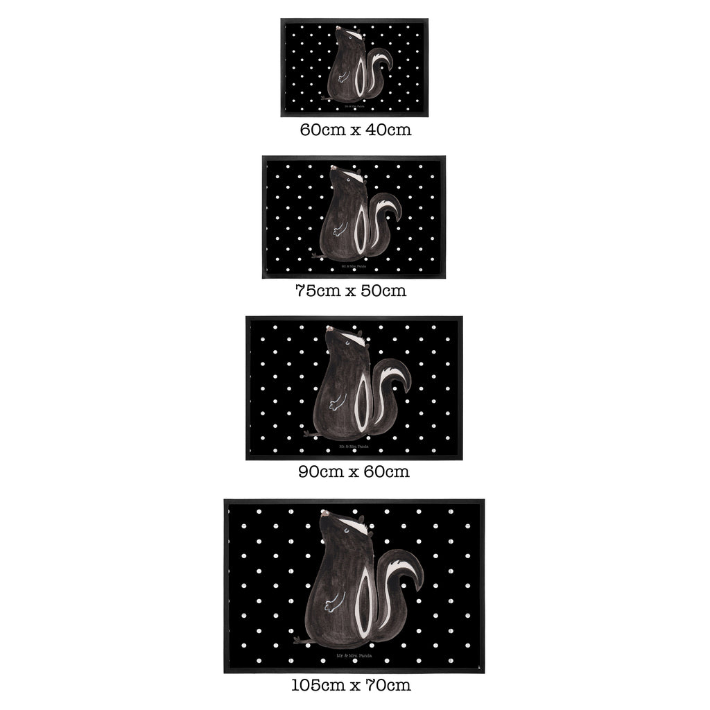 Fußmatte Stinktier sitzend Stinktier, Skunk, Wildtier, Raubtier, Stinker, Stinki, Spruch, Büro, Recht, Besserwisser, Türvorleger, Schmutzmatte, Fußabtreter, Matte, Schmutzfänger, Fußabstreifer, Schmutzfangmatte, Türmatte, Motivfußmatte,  Haustürmatte, Vorleger  Stinktier, Skunk