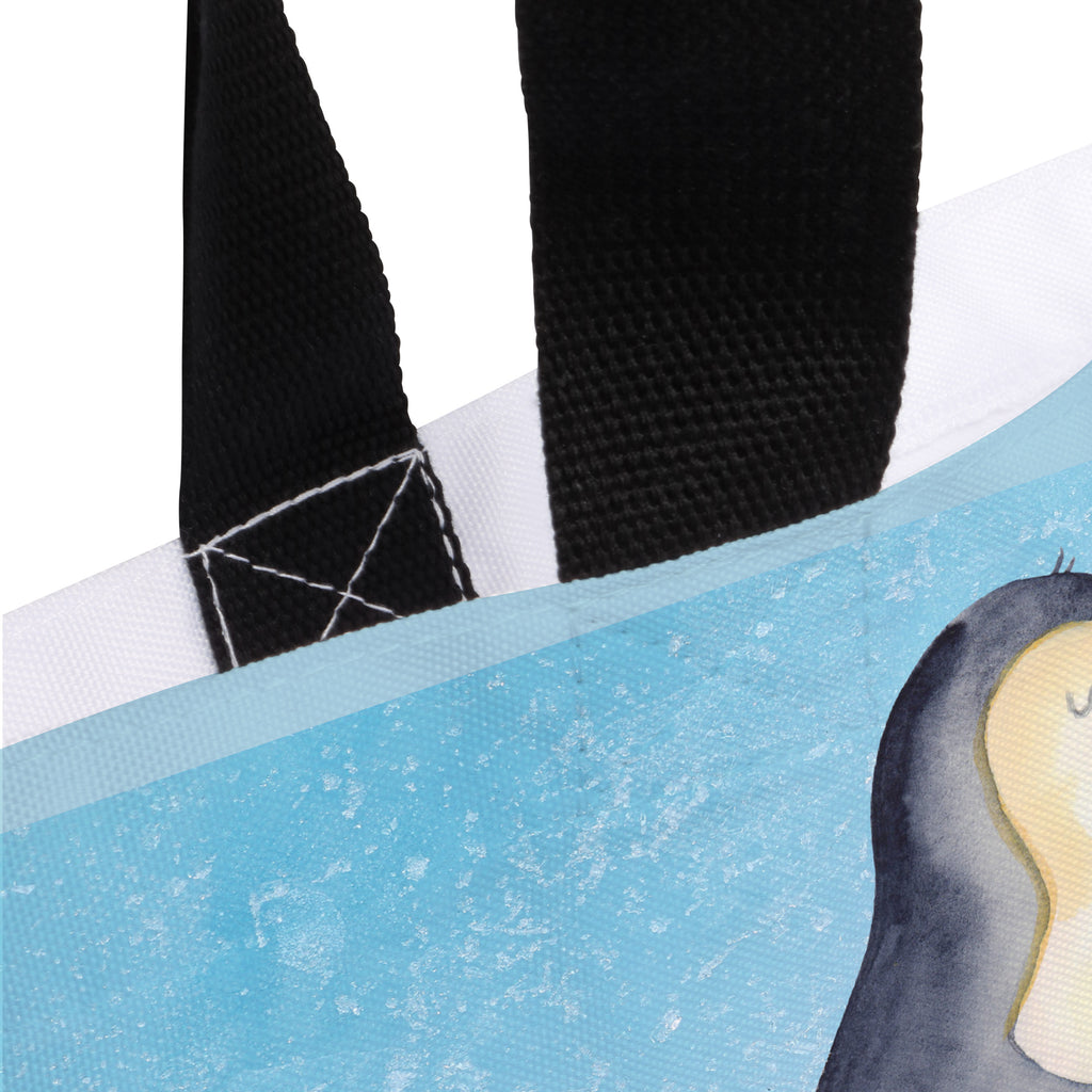 Shopper Pinguin umarmend Beutel, Einkaufstasche, Tasche, Strandtasche, Einkaufsbeutel, Shopper, Schultasche, Freizeittasche, Tragebeutel, Schulbeutel, Alltagstasche, Pinguin, Liebe, Liebespaar, Liebesbeweis, Liebesgeschenk, Verlobung, Jahrestag, Hochzeitstag, Hochzeit, Hochzeitsgeschenk