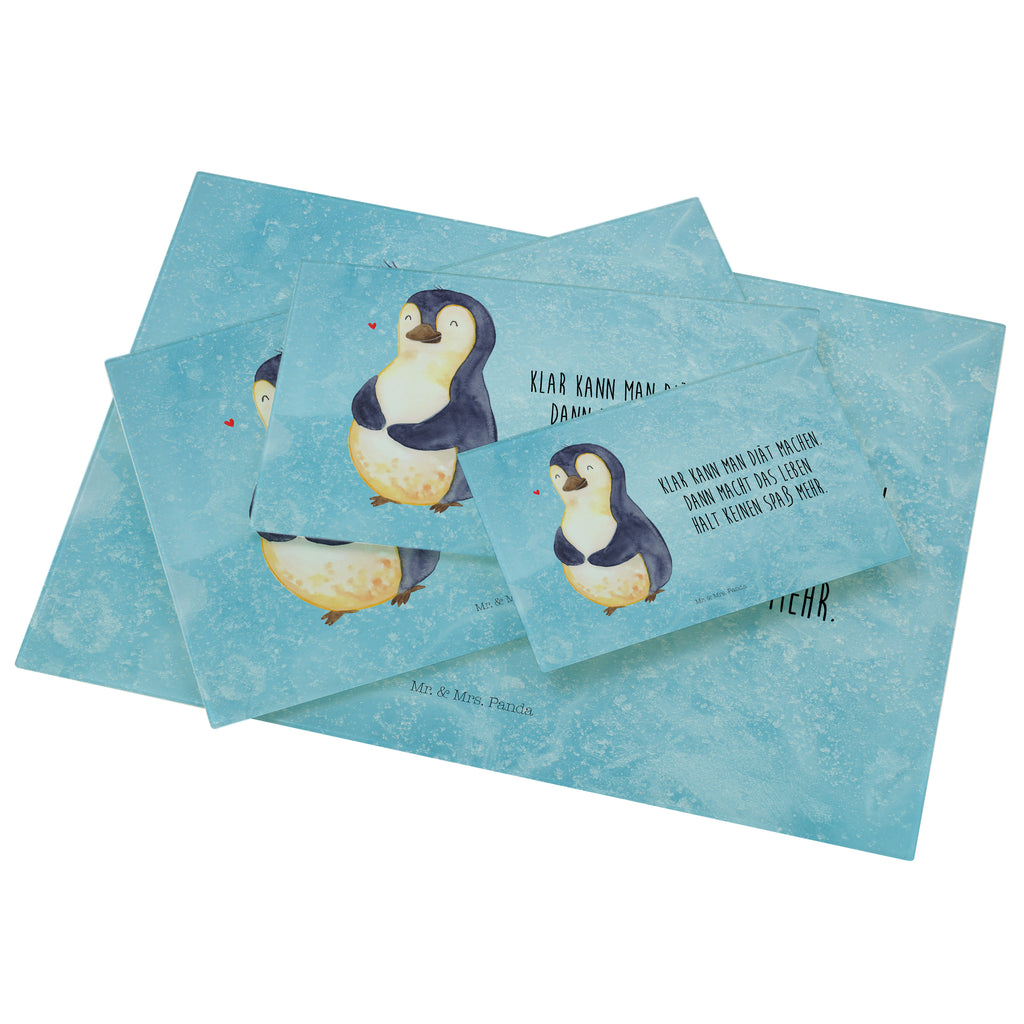 Medium Glas Schneidbrett Pinguin Diät Glasschneidebrett, Schneidebrett, Pinguin, Pinguine, Diät, Abnehmen, Abspecken, Gewicht, Motivation, Selbstliebe, Körperliebe, Selbstrespekt