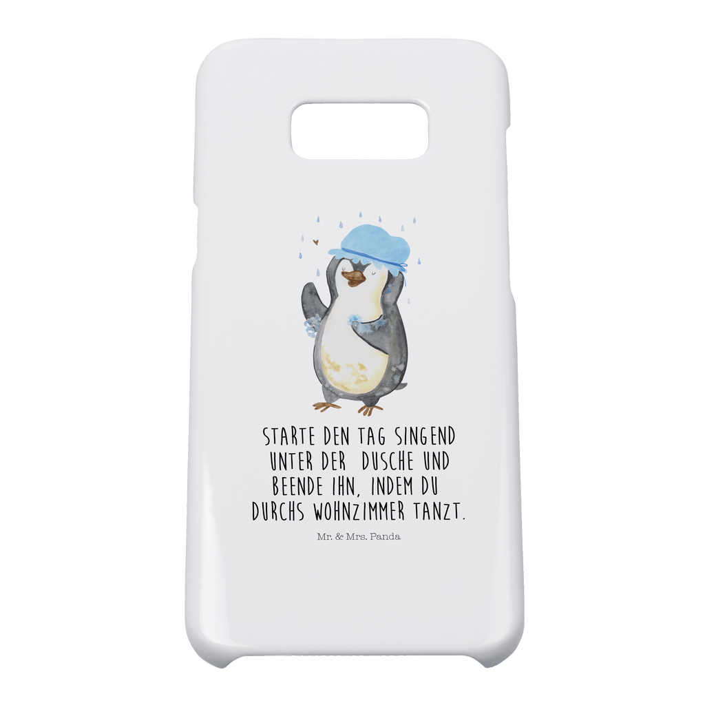 Samsung Galaxy S8 plus Handyhülle  Pinguin duscht Handyhülle, Handycover, Cover, Handy, Hülle, Samsung Galaxy S8 plus, Pinguin, Pinguine, Dusche, duschen, Lebensmotto, Motivation, Neustart, Neuanfang, glücklich sein