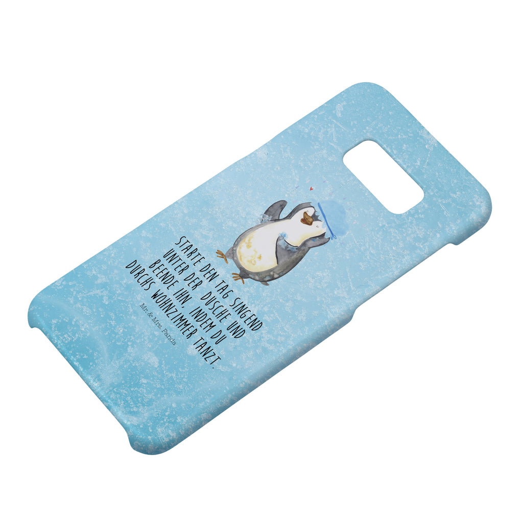 Samsung Galaxy S8 plus Handyhülle  Pinguin duscht Handyhülle, Handycover, Cover, Handy, Hülle, Samsung Galaxy S8 plus, Pinguin, Pinguine, Dusche, duschen, Lebensmotto, Motivation, Neustart, Neuanfang, glücklich sein