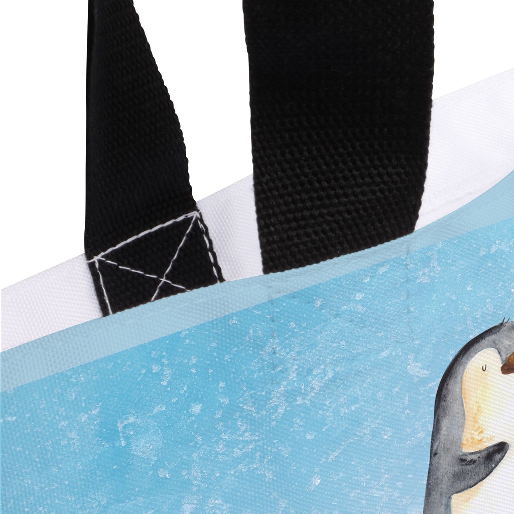 Shopper Pinguin Surfer Beutel, Einkaufstasche, Tasche, Strandtasche, Einkaufsbeutel, Shopper, Schultasche, Freizeittasche, Tragebeutel, Schulbeutel, Alltagstasche, Pinguin, Pinguine, surfen, Surfer, Hawaii, Urlaub, Wellen, Wellen reiten, Portugal