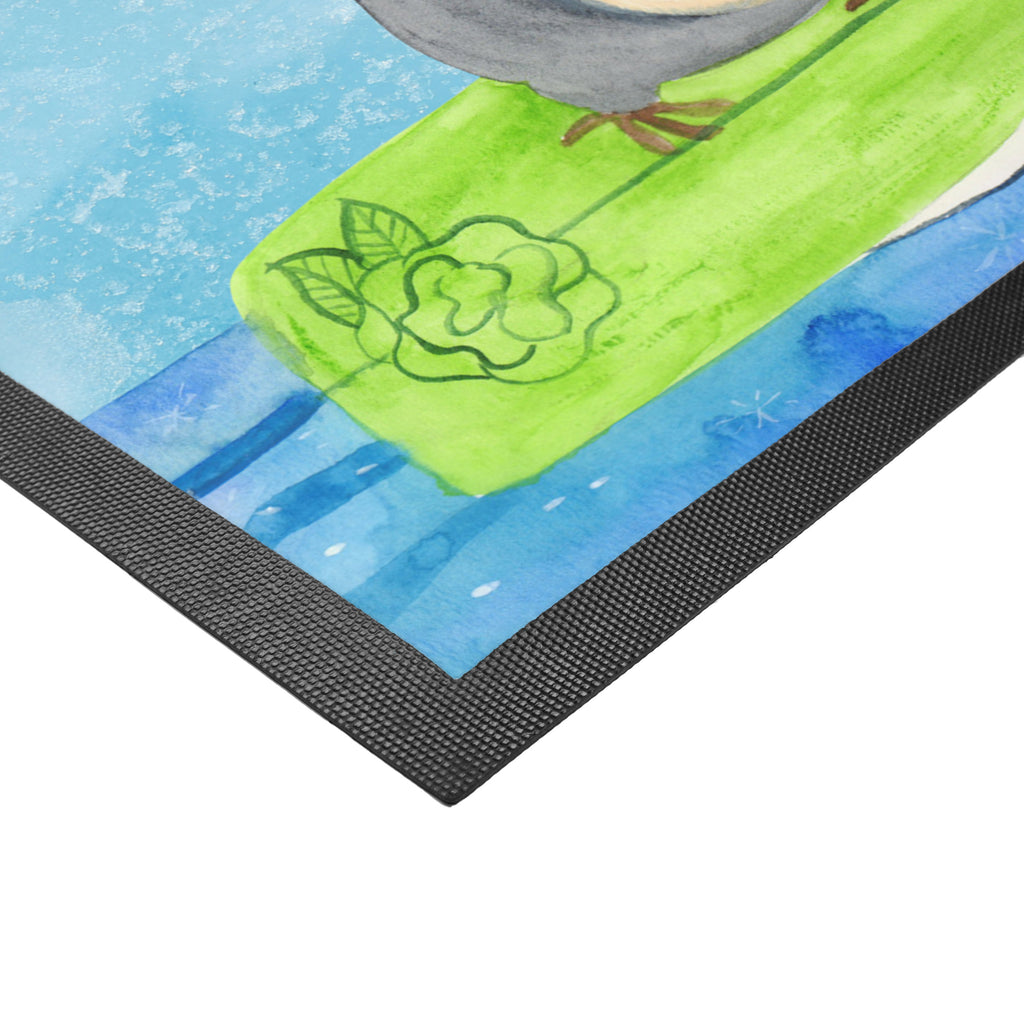 Fußmatte Pinguin Surfer Türvorleger, Schmutzmatte, Fußabtreter, Matte, Schmutzfänger, Fußabstreifer, Schmutzfangmatte, Türmatte, Motivfußmatte, Haustürmatte, Vorleger, Pinguin, Pinguine, surfen, Surfer, Hawaii, Urlaub, Wellen, Wellen reiten, Portugal