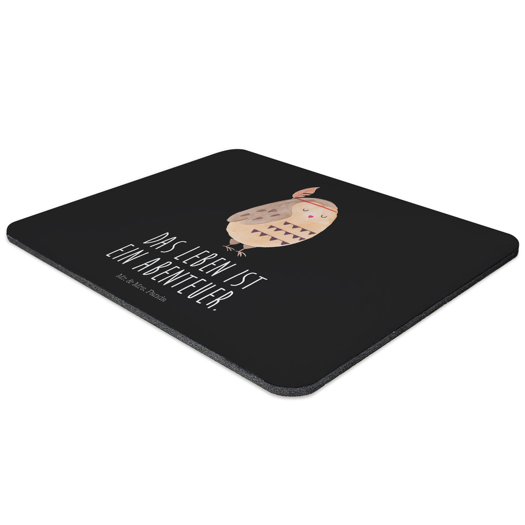 Mauspad Eule Federschmuck Mousepad, Computer zubehör, Büroausstattung, PC Zubehör, Arbeitszimmer, Mauspad, Einzigartiges Mauspad, Designer Mauspad, Eule, Eule Deko, Owl, Das Leben ist ein Abenteuer, Reisespruch, Federschmuck, Dekoration
