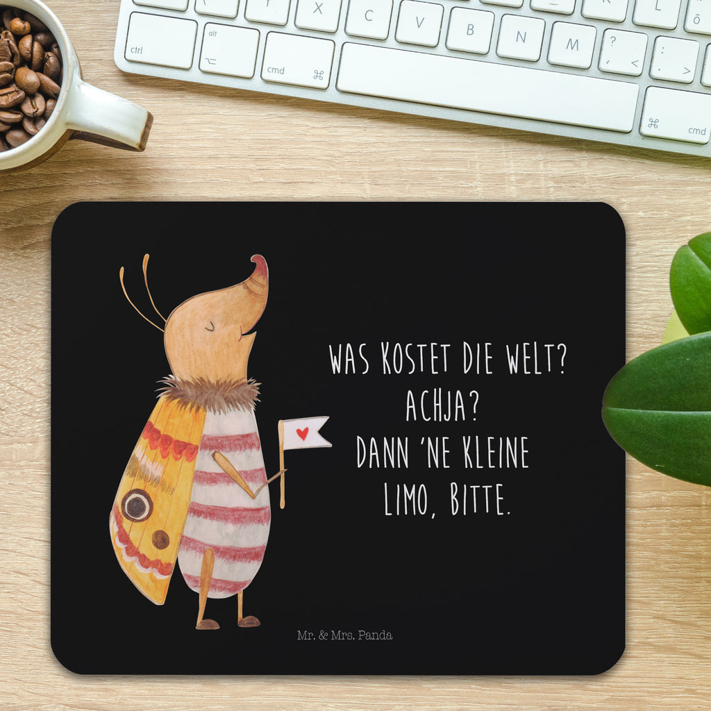 Mauspad Nachtfalter mit Fähnchen Mousepad, Computer zubehör, Büroausstattung, PC Zubehör, Arbeitszimmer, Mauspad, Einzigartiges Mauspad, Designer Mauspad, Tiermotive, Gute Laune, lustige Sprüche, Tiere, Nachtfalter, Käfer, Spruch lustig, Spruch witzig, süß, niedlich, Küche Deko, Was kostet die Welt