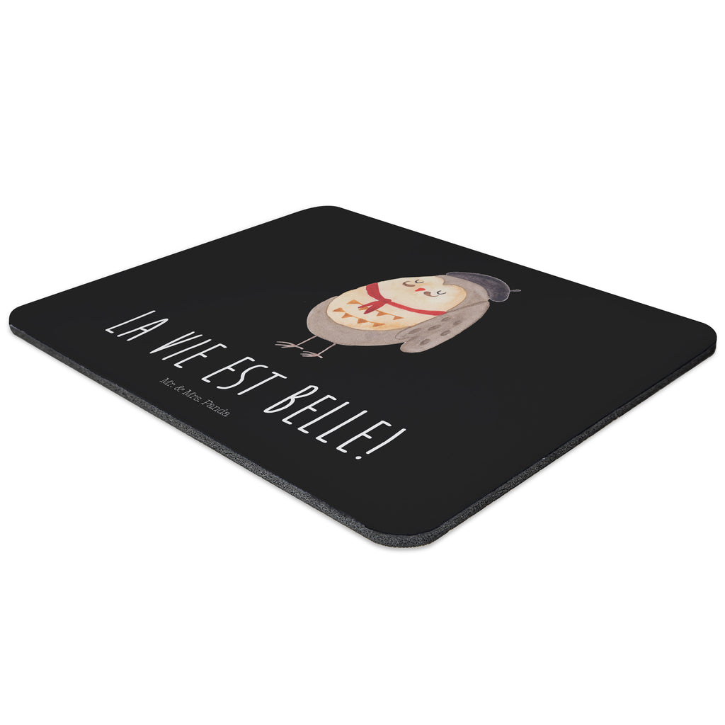 Mauspad Eule Französisch Mousepad, Computer zubehör, Büroausstattung, PC Zubehör, Arbeitszimmer, Mauspad, Einzigartiges Mauspad, Designer Mauspad, Eule, Eulen, Eule Deko, Owl, hibou, La vie est belle, das Leben ist schön, Spruch schön, Spruch Französisch, Frankreich