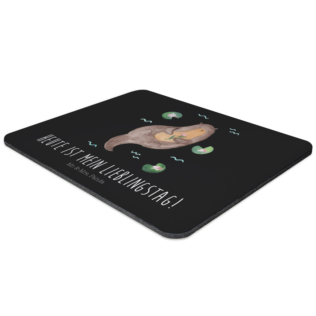 Mauspad Otter mit Seerose Mousepad, Computer zubehör, Büroausstattung, PC Zubehör, Arbeitszimmer, Mauspad, Einzigartiges Mauspad, Designer Mauspad, Otter, Fischotter, Seeotter, Otter Seeotter See Otter