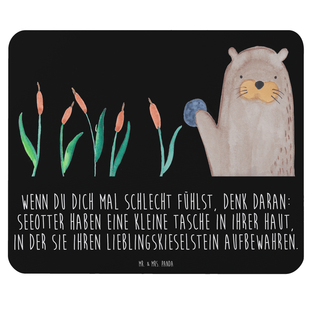 Mauspad Otter mit Stein Mousepad, Computer zubehör, Büroausstattung, PC Zubehör, Arbeitszimmer, Mauspad, Einzigartiges Mauspad, Designer Mauspad, Otter, Fischotter, Seeotter, Otter Seeotter See Otter
