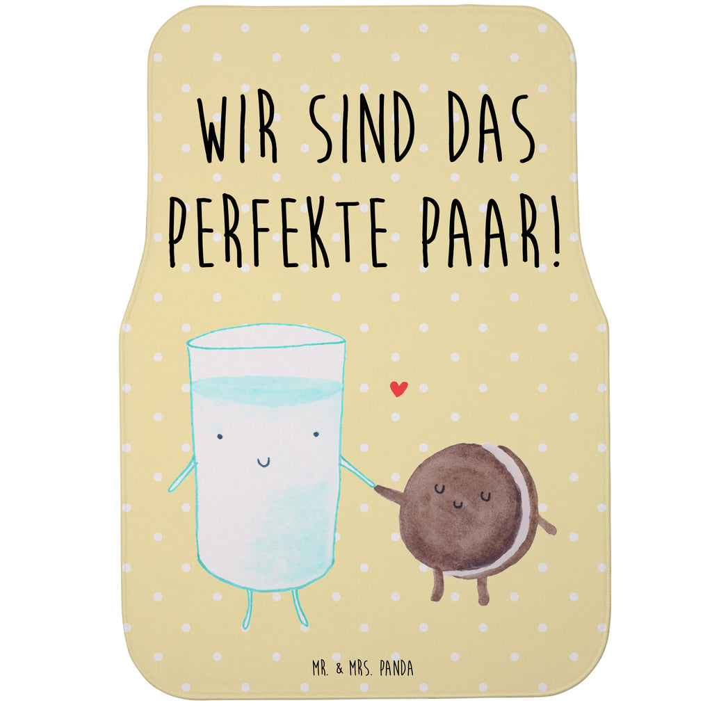 Fahrer Autofußmatte Milch & Keks Autofußmatten, Fußmatte Auto, Fahrer, Schmutzmatte Auto, Tiermotive, Gute Laune, lustige Sprüche, Tiere, Milk, Cookie, Milch, Keks, Kekse, Kaffee, Einladung Frühstück, Motiv süß, romantisch, perfektes Paar