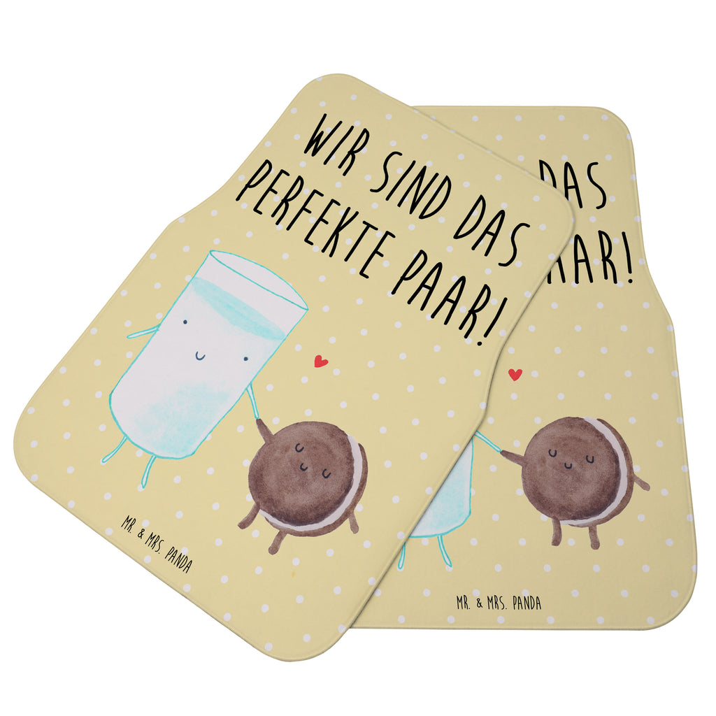 Fahrer Autofußmatte Milch & Keks Autofußmatten, Fußmatte Auto, Fahrer, Schmutzmatte Auto, Tiermotive, Gute Laune, lustige Sprüche, Tiere, Milk, Cookie, Milch, Keks, Kekse, Kaffee, Einladung Frühstück, Motiv süß, romantisch, perfektes Paar