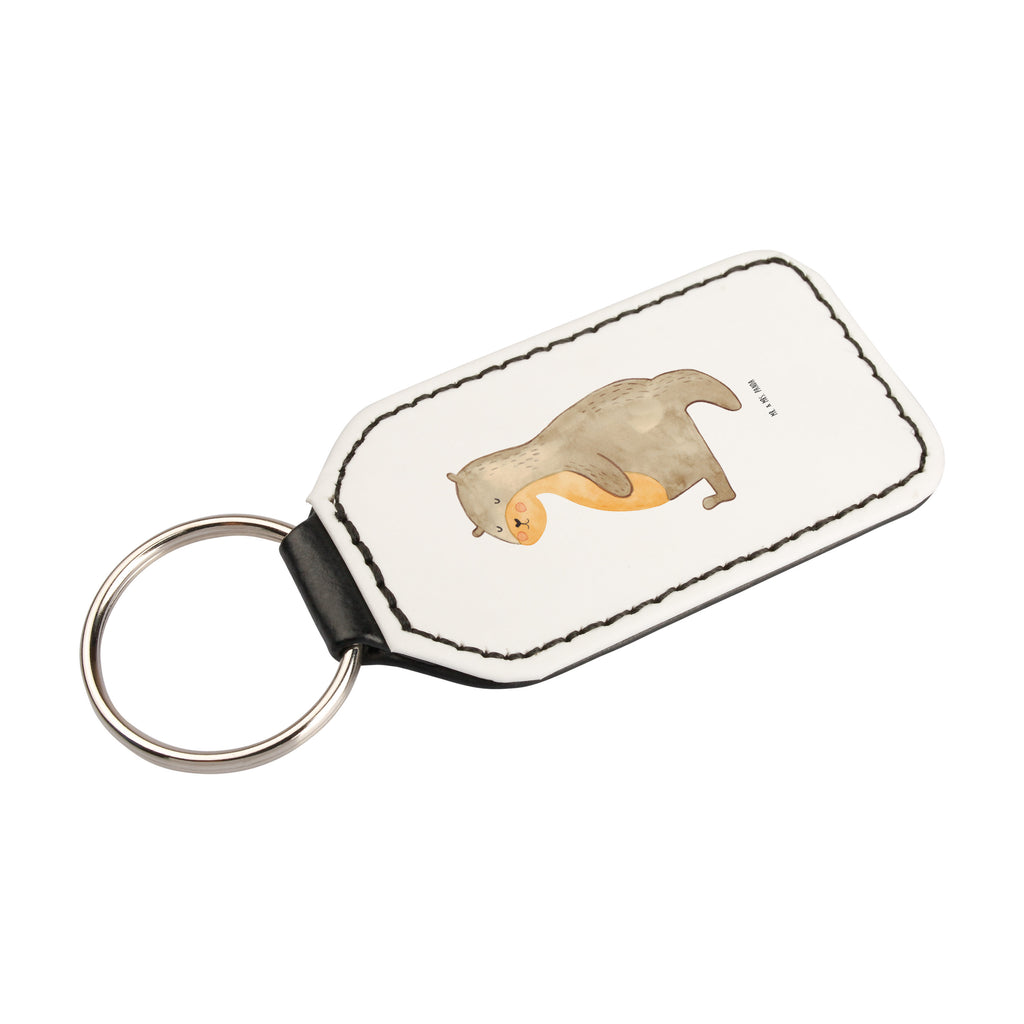 Rechteckig Schlüsselanhänger Otter Bauch Schlüsselanhänger, Anhänger, Taschenanhänger, Glücksbringer, Schutzengel, Otter, Fischotter, Seeotter, Otter Seeotter See Otter