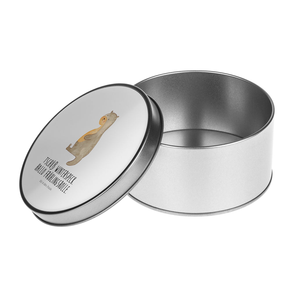 Blechdose rund Otter Bauch Metalldose, Keksdose, Dose, Vorratsdose, Geschenkbox, Otter, Fischotter, Seeotter, Otter Seeotter See Otter
