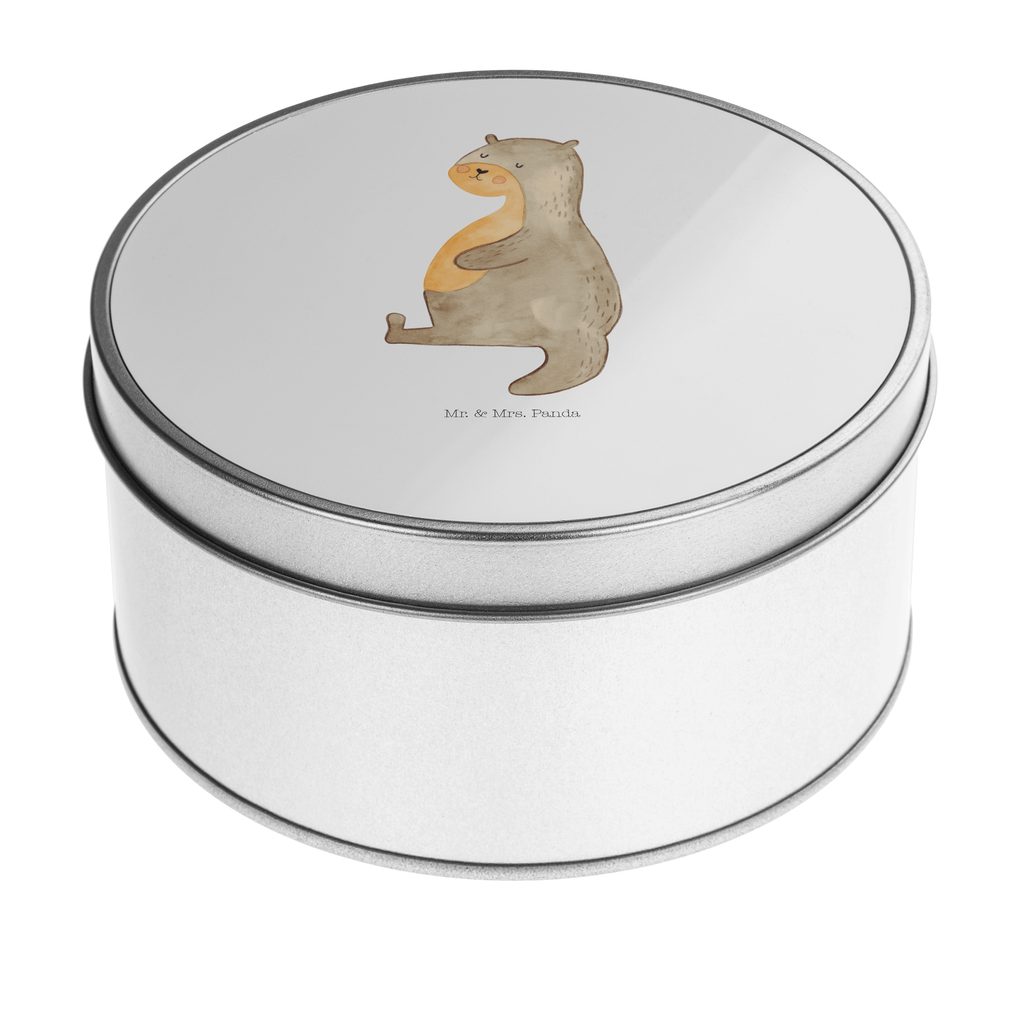 Blechdose rund Otter Bauch Metalldose, Keksdose, Dose, Vorratsdose, Geschenkbox, Otter, Fischotter, Seeotter, Otter Seeotter See Otter