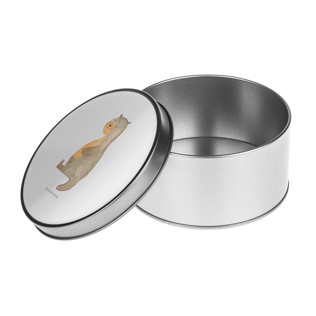 Blechdose rund Otter Bauch Metalldose, Keksdose, Dose, Vorratsdose, Geschenkbox, Otter, Fischotter, Seeotter, Otter Seeotter See Otter