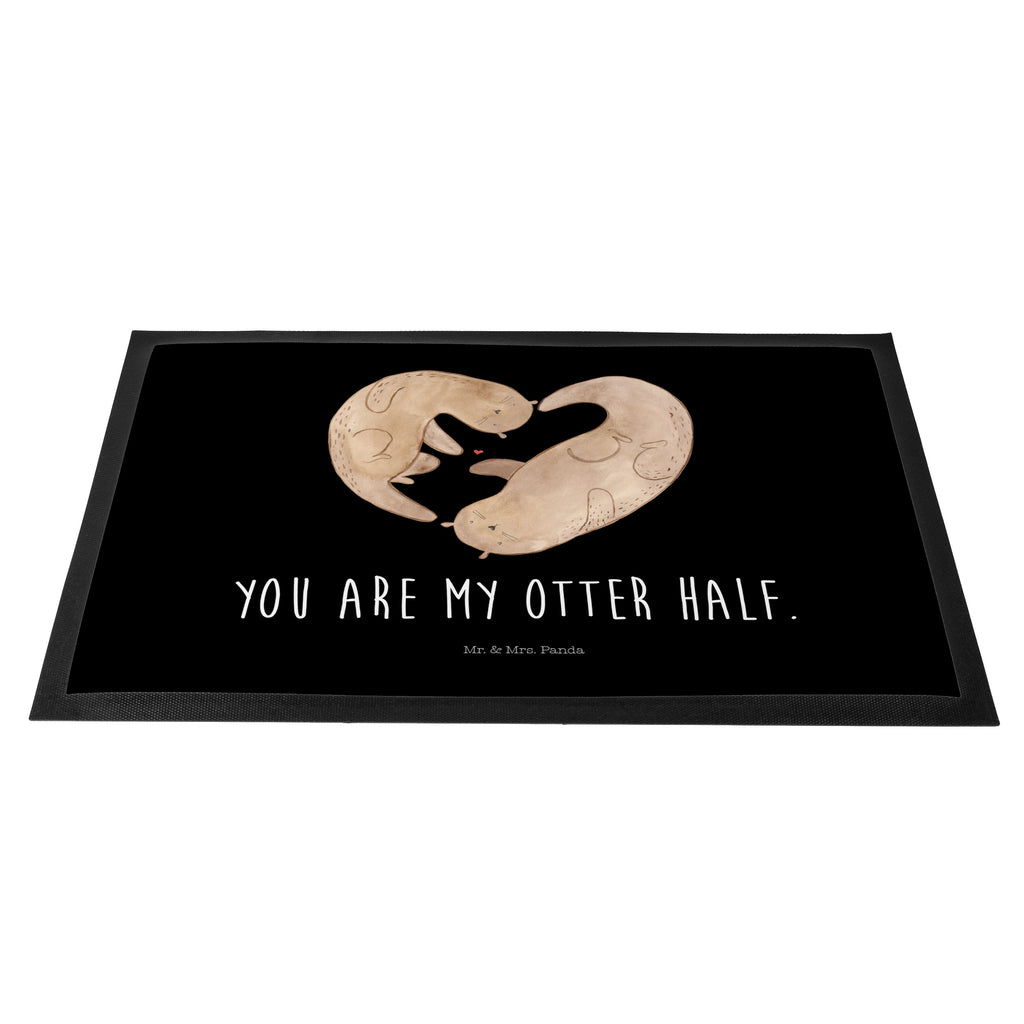 Fußmatte Otter Herz Otter,  Seeotter, Liebe, Herz, Liebesbeweis, Liebesgeschenk, Bessere Hälfte, Love you, Jahrestag, Hochzeitstag, Verlobung, gemeinsames Leben Türvorleger, Schmutzmatte, Fußabtreter, Matte, Schmutzfänger, Fußabstreifer, Schmutzfangmatte, Türmatte, Motivfußmatte,  Haustürmatte, Vorleger  Otter,  Fischotter,  Seeotter