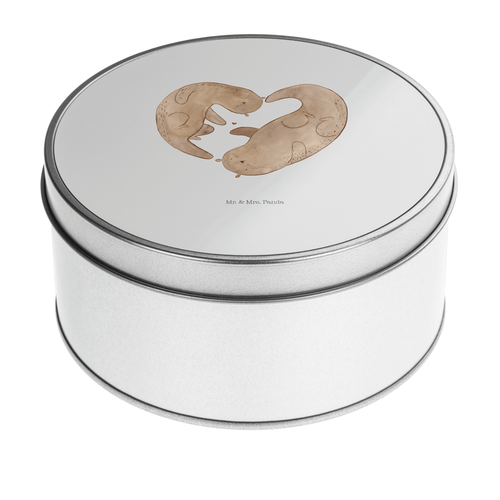Blechdose rund Otter Herz Metalldose, Keksdose, Dose, Vorratsdose, Geschenkbox, Otter, Fischotter, Seeotter, Liebe, Herz, Liebesbeweis, Liebesgeschenk, Bessere Hälfte, Love you, Jahrestag, Hochzeitstag, Verlobung, gemeinsames Leben
