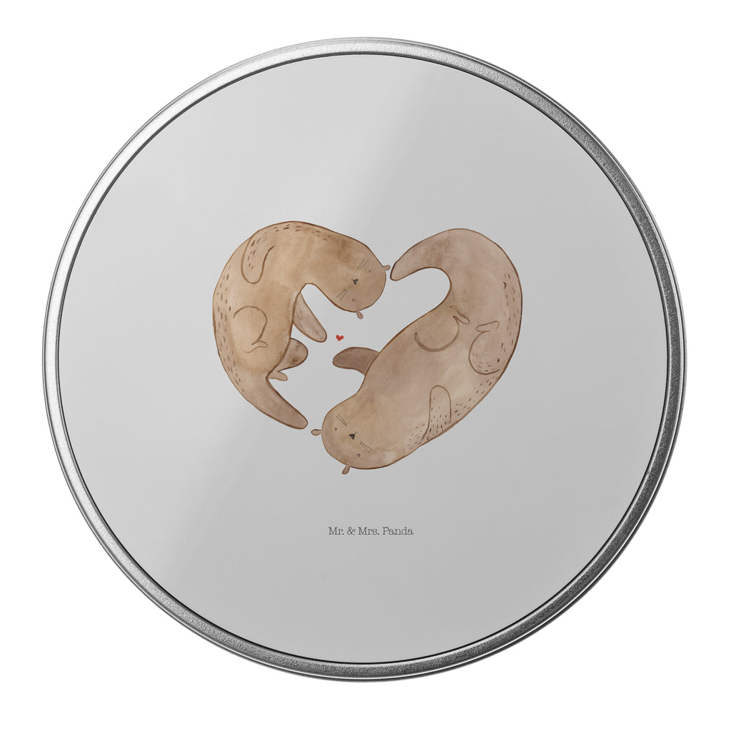 Blechdose rund Otter Herz Metalldose, Keksdose, Dose, Vorratsdose, Geschenkbox, Otter, Fischotter, Seeotter, Liebe, Herz, Liebesbeweis, Liebesgeschenk, Bessere Hälfte, Love you, Jahrestag, Hochzeitstag, Verlobung, gemeinsames Leben
