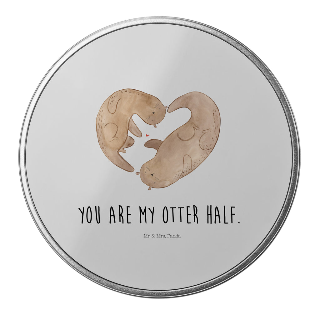 Blechdose rund Otter Herz Metalldose, Keksdose, Dose, Vorratsdose, Geschenkbox, Otter, Fischotter, Seeotter, Liebe, Herz, Liebesbeweis, Liebesgeschenk, Bessere Hälfte, Love you, Jahrestag, Hochzeitstag, Verlobung, gemeinsames Leben