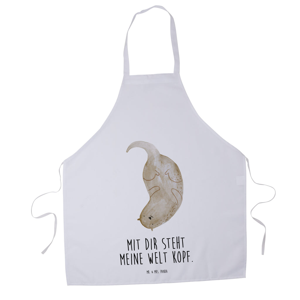 Kochschürze Otter kopfüber Schürze, Backschürze, Küchenschürze, Grillschürze, Latzschürze, Otter, Fischotter, Seeotter, Otter Seeotter See Otter