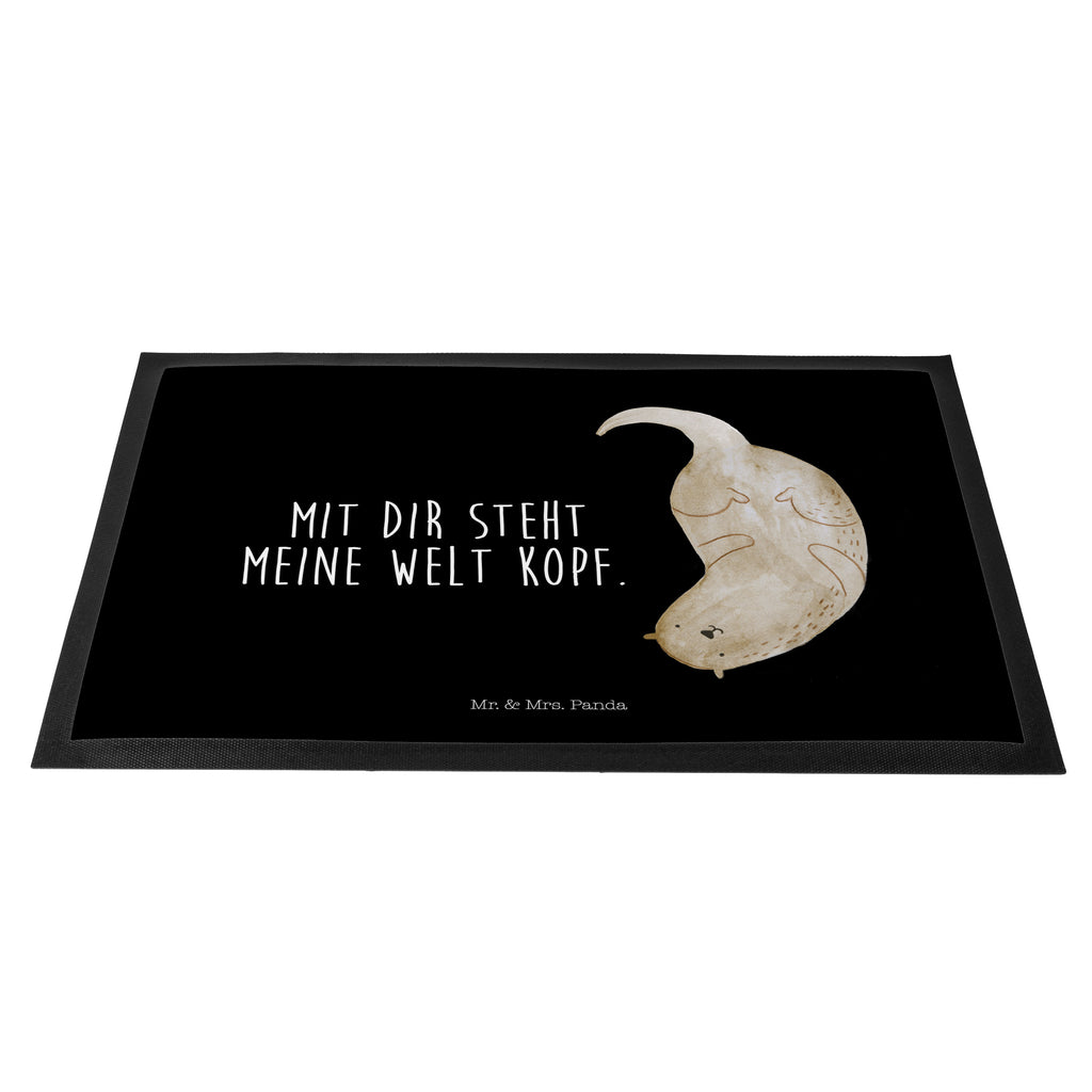 Fußmatte Otter kopfüber Otter Seeotter See Otter Türvorleger, Schmutzmatte, Fußabtreter, Matte, Schmutzfänger, Fußabstreifer, Schmutzfangmatte, Türmatte, Motivfußmatte,  Haustürmatte, Vorleger  Otter,  Fischotter,  Seeotter