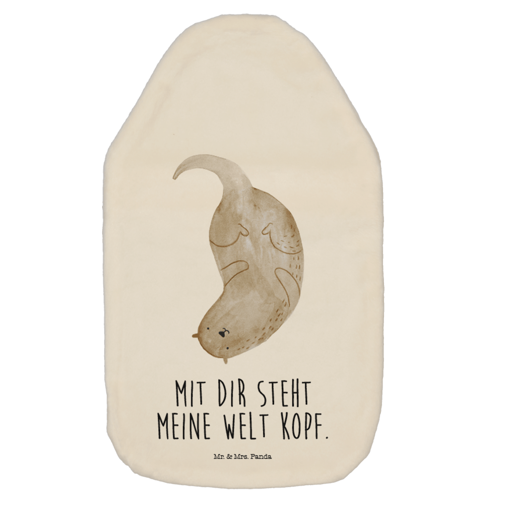 Wärmflasche Otter kopfüber Wärmekissen, Kinderwärmflasche, Körnerkissen, Wärmflaschenbezug, Wärmflasche mit Bezug, Otter, Fischotter, Seeotter, Otter Seeotter See Otter