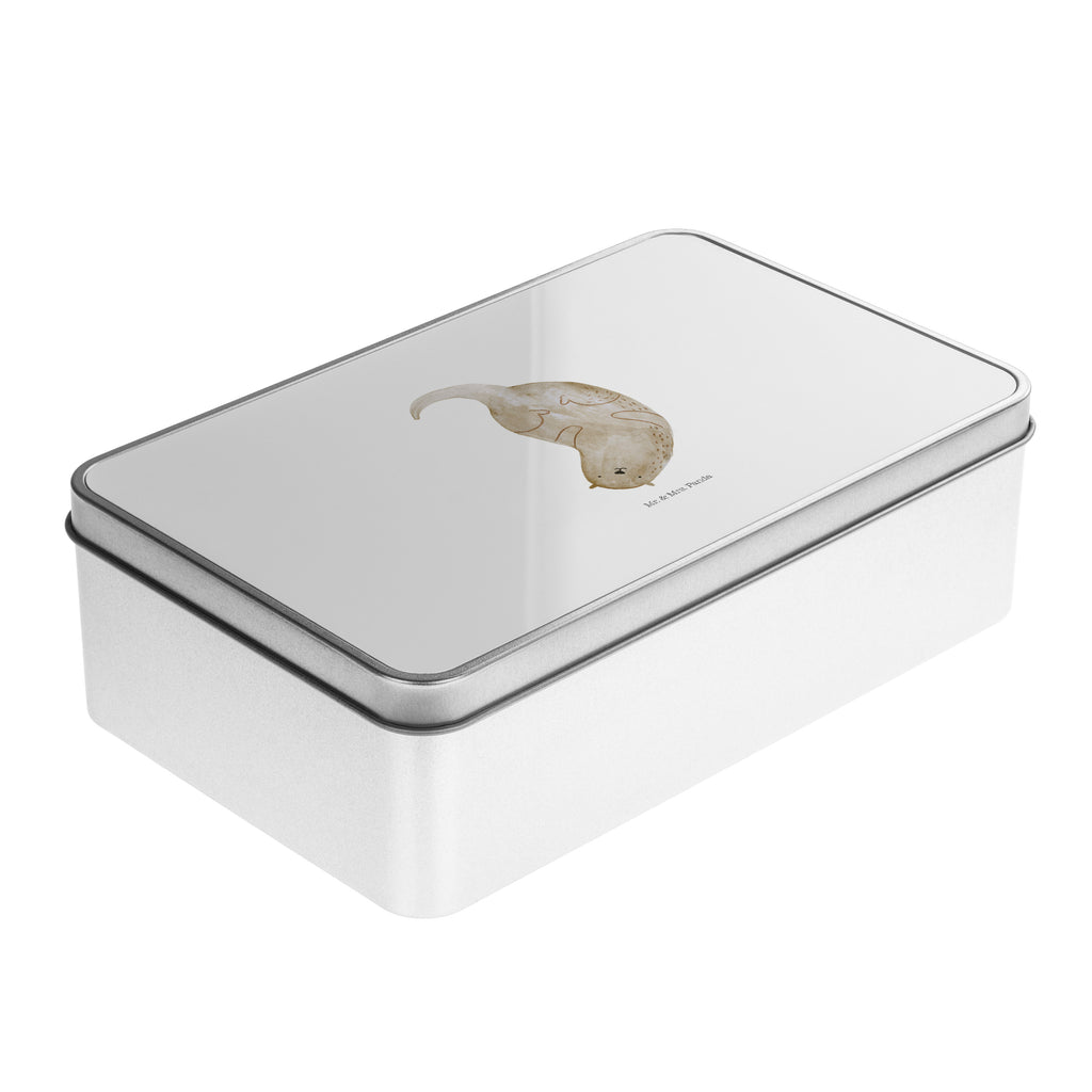 Metalldose rechteckig Otter kopfüber Blechdose, Metalldose, Blechbox, Container, Keksdose, Vorratsdose, Vorratsbox, Döschen, Versperbox, Vesperdose, Aufbewahrungsdose, Aufbewahrungsbox, Aluminiumdose, Dose, Otter, Fischotter, Seeotter, Otter Seeotter See Otter