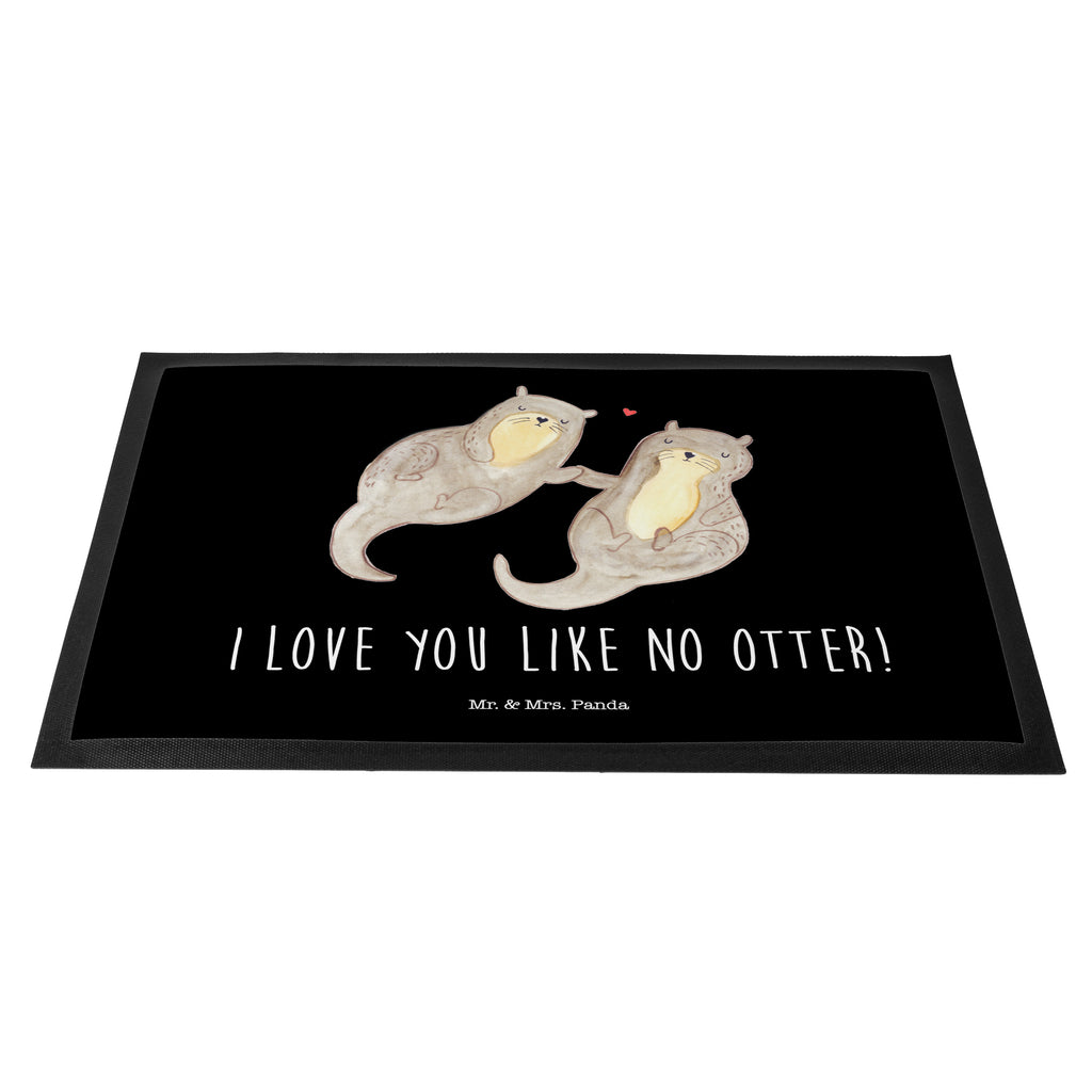 Fußmatte Otter händchenhaltend Otter Seeotter See Otter Türvorleger, Schmutzmatte, Fußabtreter, Matte, Schmutzfänger, Fußabstreifer, Schmutzfangmatte, Türmatte, Motivfußmatte,  Haustürmatte, Vorleger  Otter,  Fischotter,  Seeotter