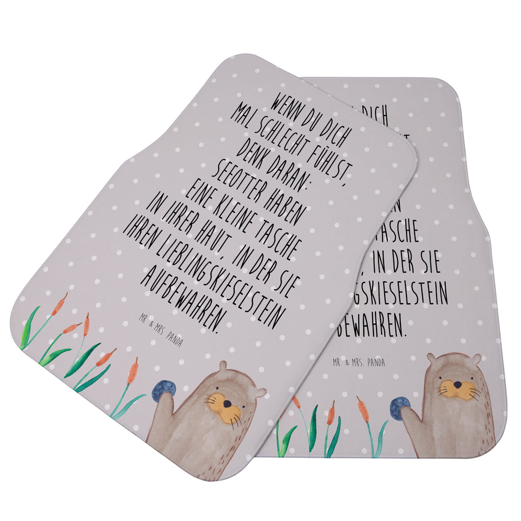 Fahrer Autofußmatte Otter mit Stein Autofußmatten, Fußmatte Auto, Fahrer, Schmutzmatte Auto, Otter, Fischotter, Seeotter, Otter Seeotter See Otter