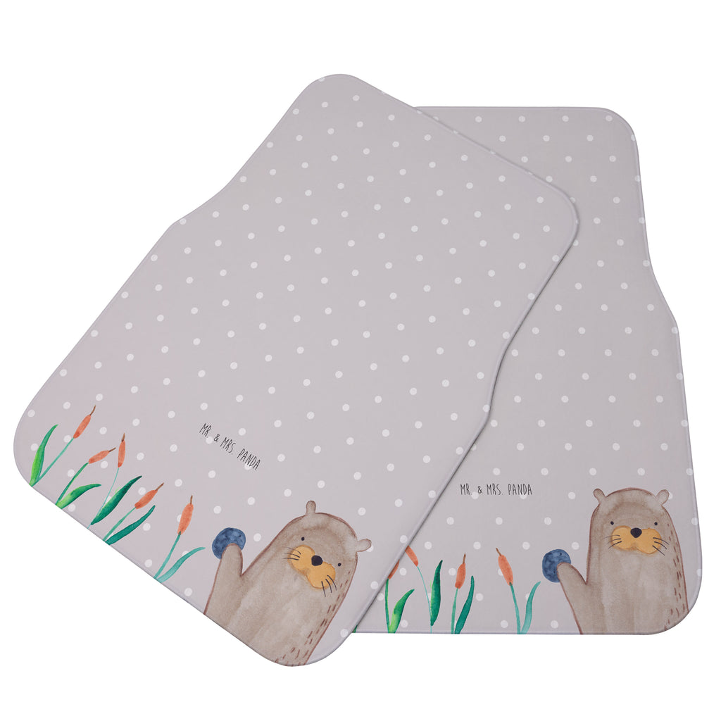 Fahrer Autofußmatte Otter mit Stein Autofußmatten, Fußmatte Auto, Fahrer, Schmutzmatte Auto, Otter, Fischotter, Seeotter, Otter Seeotter See Otter