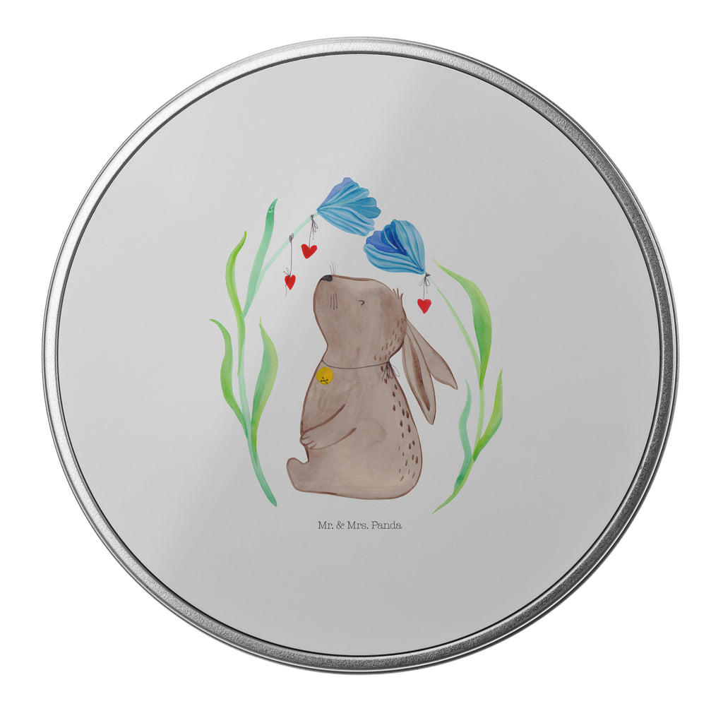 Blechdose rund Hase Blume Metalldose, Keksdose, Dose, Vorratsdose, Geschenkbox, Ostern, Osterhase, Ostergeschenke, Osternest, Osterdeko, Geschenk zu Ostern, Hase, Kaninchen, Kind, Taufe, Taufgeschenk, Geburt, Schwangerschaft, erstes Kind, Kindergeburtstag, Geburtstag, Hoffnung, Träume