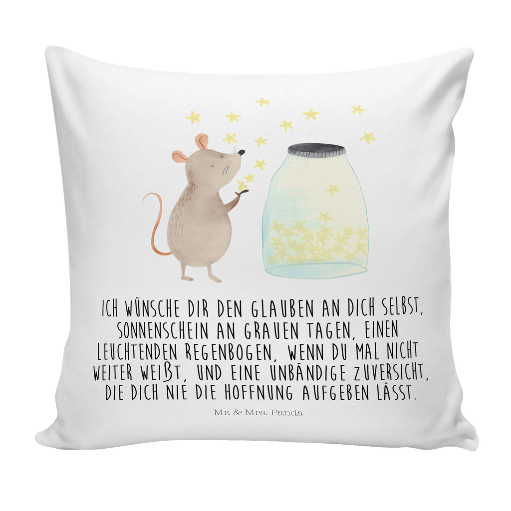 40x40 Kissen Maus Sterne Kissenhülle, Kopfkissen, Sofakissen, Dekokissen, Motivkissen, Tiermotive, Gute Laune, lustige Sprüche, Tiere, Maus, Sterne, Wunsch, Kind, Taufe, Taufgeschenk, Geburt, Schwangerschaft, erstes Kind, Kindergeburtstag, Geburtstag, Hoffnung, Träume