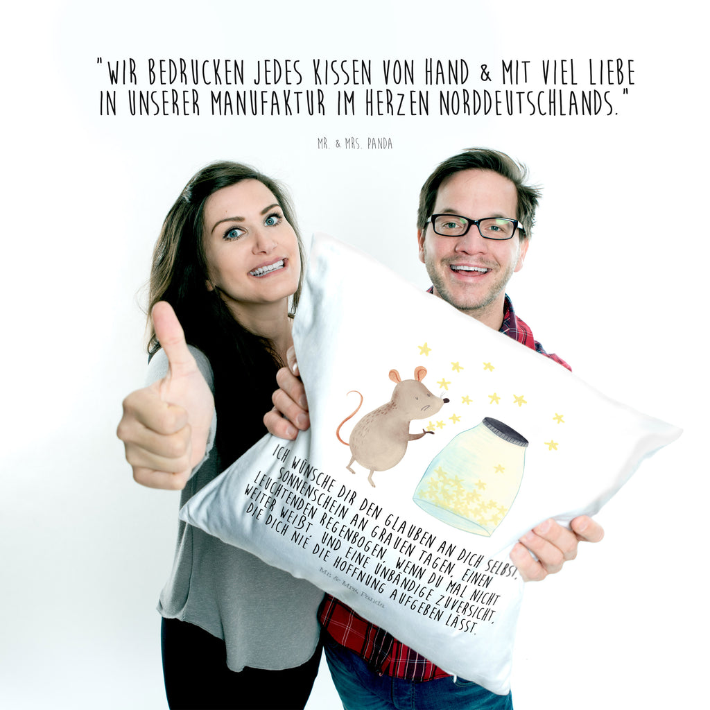 40x40 Kissen Maus Sterne Kissenhülle, Kopfkissen, Sofakissen, Dekokissen, Motivkissen, Tiermotive, Gute Laune, lustige Sprüche, Tiere, Maus, Sterne, Wunsch, Kind, Taufe, Taufgeschenk, Geburt, Schwangerschaft, erstes Kind, Kindergeburtstag, Geburtstag, Hoffnung, Träume