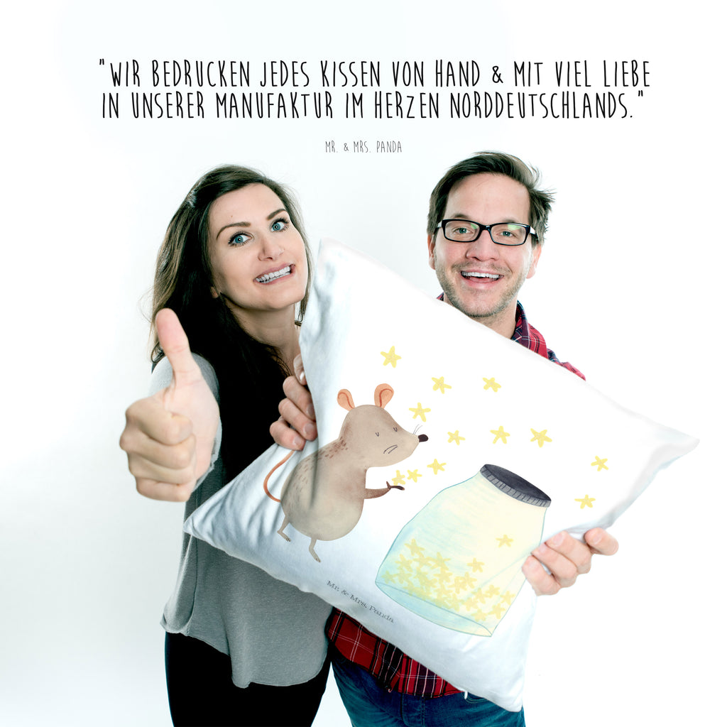 40x40 Kissen Maus Sterne Kissenhülle, Kopfkissen, Sofakissen, Dekokissen, Motivkissen, Tiermotive, Gute Laune, lustige Sprüche, Tiere, Maus, Sterne, Wunsch, Kind, Taufe, Taufgeschenk, Geburt, Schwangerschaft, erstes Kind, Kindergeburtstag, Geburtstag, Hoffnung, Träume