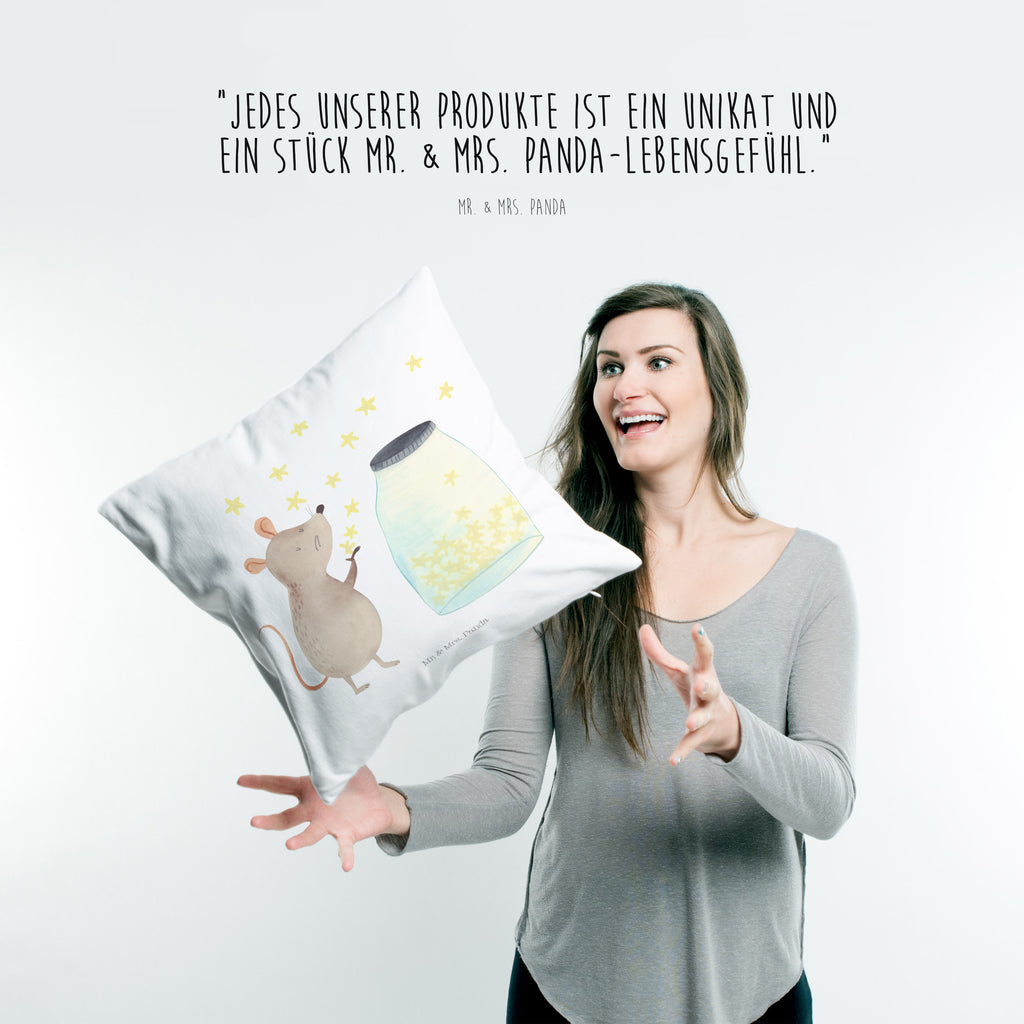 40x40 Kissen Maus Sterne Kissenhülle, Kopfkissen, Sofakissen, Dekokissen, Motivkissen, Tiermotive, Gute Laune, lustige Sprüche, Tiere, Maus, Sterne, Wunsch, Kind, Taufe, Taufgeschenk, Geburt, Schwangerschaft, erstes Kind, Kindergeburtstag, Geburtstag, Hoffnung, Träume