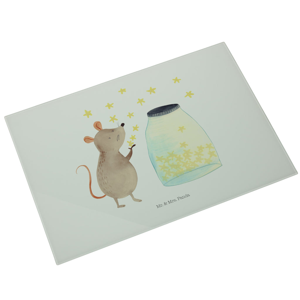 XL Glas Schneidbrett Maus Sterne Glasschneidebrett, Schneidebrett, Frühstücksbrett, Küche, Tiermotive, Gute Laune, lustige Sprüche, Tiere, Maus, Sterne, Wunsch, Kind, Taufe, Taufgeschenk, Geburt, Schwangerschaft, erstes Kind, Kindergeburtstag, Geburtstag, Hoffnung, Träume