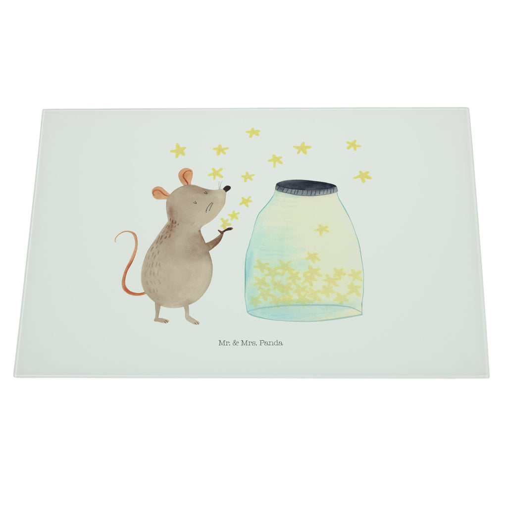 XL Glas Schneidbrett Maus Sterne Glasschneidebrett, Schneidebrett, Frühstücksbrett, Küche, Tiermotive, Gute Laune, lustige Sprüche, Tiere, Maus, Sterne, Wunsch, Kind, Taufe, Taufgeschenk, Geburt, Schwangerschaft, erstes Kind, Kindergeburtstag, Geburtstag, Hoffnung, Träume