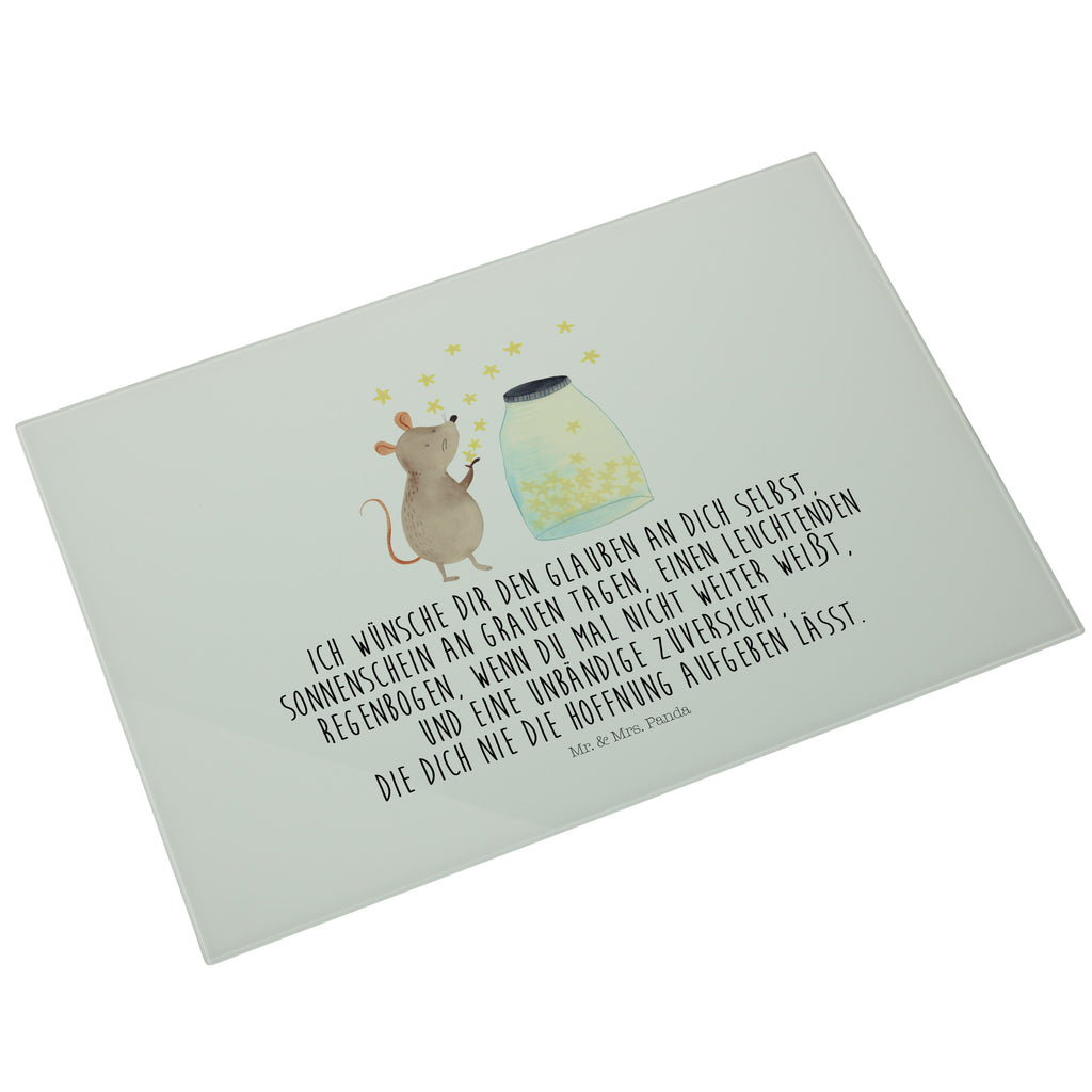 XL Glas Schneidbrett Maus Sterne Glasschneidebrett, Schneidebrett, Frühstücksbrett, Küche, Tiermotive, Gute Laune, lustige Sprüche, Tiere, Maus, Sterne, Wunsch, Kind, Taufe, Taufgeschenk, Geburt, Schwangerschaft, erstes Kind, Kindergeburtstag, Geburtstag, Hoffnung, Träume