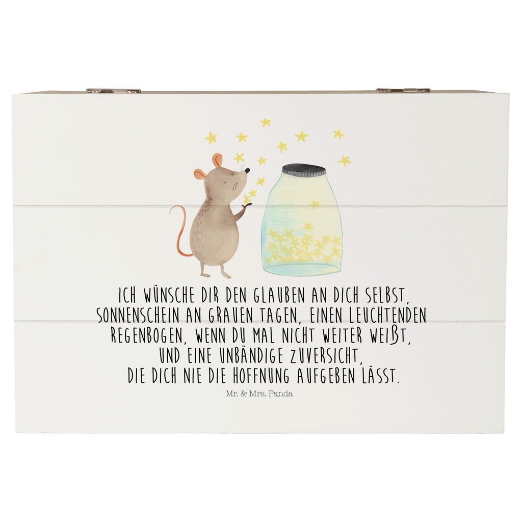 Holzkiste Maus Sterne Holzkiste, Kiste, Schatzkiste, Truhe, Schatulle, XXL, Erinnerungsbox, Erinnerungskiste, Dekokiste, Aufbewahrungsbox, Tiermotive, Gute Laune, lustige Sprüche, Tiere, Maus, Sterne, Wunsch, Kind, Taufe, Taufgeschenk, Geburt, Schwangerschaft, erstes Kind, Kindergeburtstag, Geburtstag, Hoffnung, Träume