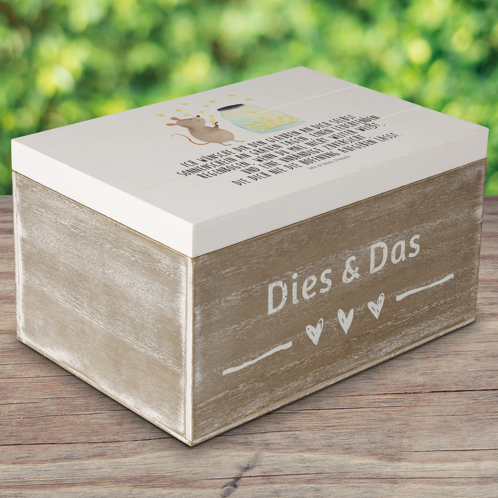 Holzkiste Maus Sterne Holzkiste, Kiste, Schatzkiste, Truhe, Schatulle, XXL, Erinnerungsbox, Erinnerungskiste, Dekokiste, Aufbewahrungsbox, Tiermotive, Gute Laune, lustige Sprüche, Tiere, Maus, Sterne, Wunsch, Kind, Taufe, Taufgeschenk, Geburt, Schwangerschaft, erstes Kind, Kindergeburtstag, Geburtstag, Hoffnung, Träume